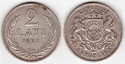 2 lats coin