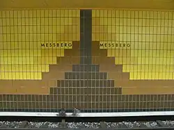 Wall of Meßberg station