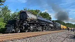 UP "Big Boy", an example of a simple Mallet. This type is generally regarded as the largest steam locomotive in the world.