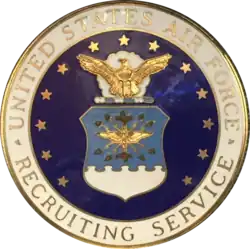 Example of the Air Force Recruiter Badge, circa 1985/86