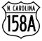 U.S. Highway 158A marker