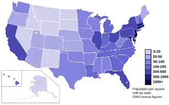 Population density map