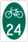 New York State Bicycle Route 24 marker