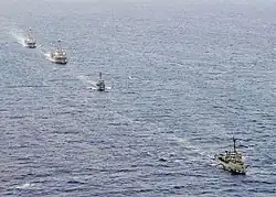 with BRP Pangasinan (PS-31), USS Chung-Hoon (DDG-93), and USS Howard (DDG-83) at CARAT Philippines 2011 exercise with the US Navy.