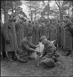 American soldiers train at the British Army School of Hygiene, UK, 1944