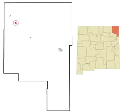Location of Des Moines, New Mexico