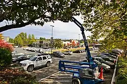 Parking lot and businesses