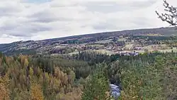 View of the village area