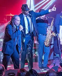 Original members Chuck Askerneese (left) and Jerry Miller (right) performing at the Whisky a Go Go, January 2024 - Photo by Ron Batzdorff