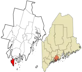 Location in Lincoln County and the state of Maine
