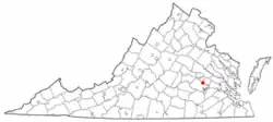 Location of Bellwood, Virginia
