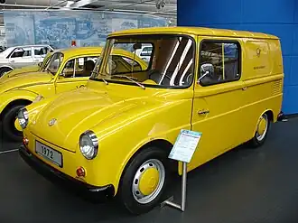 Fridolin, the body was built by Westfalia under contract from VW for the Bundespost post office from 1964 to 1974 on a Karmann Ghia