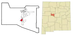 Location of Belen, New Mexico