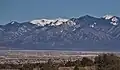 Southwest aspect of Vallecito Mountain centered on the skyline. (Pueblo Peak in the upper right corner)
