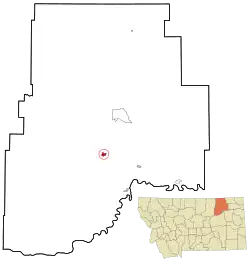 Location of Glasgow, Montana