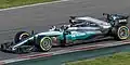 Valtteri Bottas driving the Mercedes AMG F1 W08 EQ Power+ at the 2017 Barcelona pre season test.