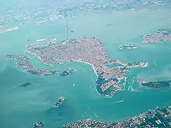Panorama of Venice and its lagoon.