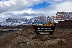 Vermilion Cliffs National Monument Sign