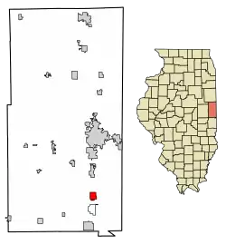 Location of Georgetown in Vermilion County, Illinois.