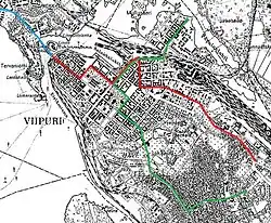 Vyborg tram network in 1939