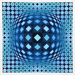 Victor Vasarely, Kezdi-Ga, 1970, Serigraph, Edition of 250, 20 × 20 in
