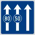 Minimum speed limit for different lane
