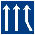 Merging traffic lane