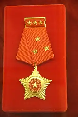 First Class Military Exploit Order displayed at Weapons Museum, Hanoi