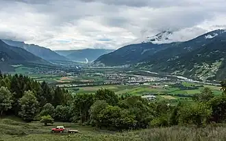 View of Landquart Region&nbsp;from a hayfield in Malans