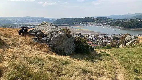 The view south towards Conwy Castle