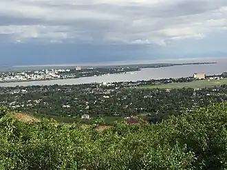 Kisumu City as seen from a nearby hill
