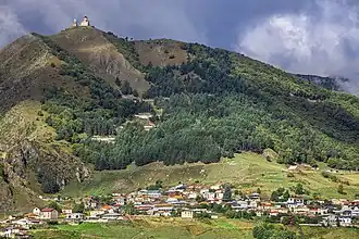 View of Stepantsminda in September 2023