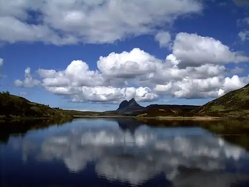 View over Cam Loch towards Suilven