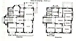 Floor plan by Pommer for Villa Oelßner