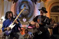 L–R: Carlos Gardellini, Rubén Basoalto and Willy Quiroga performing live in 2007