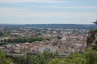 View of Agen from heights