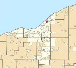 Location of Wickliffe in Greater Cleveland