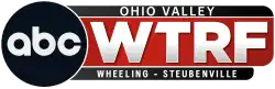At left, the ABC network logo. At right, in a red box, the letters WTRF in white. In thinner black boxes, the words "Ohio Valley" (above) and "Wheeling • Steubenville" are displayed.