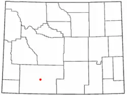 Location of Point of Rocks, Wyoming
