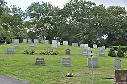 Headstones in Mount Feake Cemetery.
