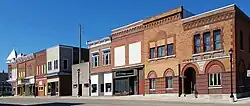Storefronts in Victor, Iowa