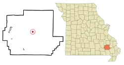 Location of Greenville, Missouri