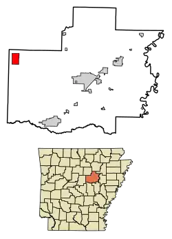 Location of Rose Bud in White County, Arkansas.