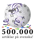 500 000 articles on the Swedish Wikipedia (2012)