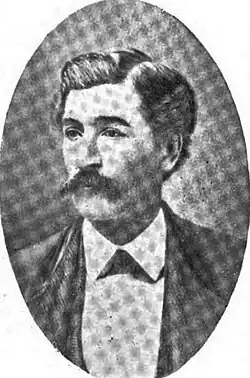 A black-and-white photograph of William F. Chapin, first elected mayor of Lincoln, Nebraska