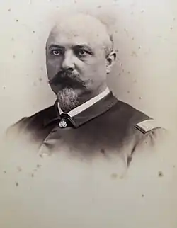 Mid-1880s black and white carte-de-visite photo of Captain William F. Spurgin
