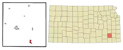 Location within Wilson County and Kansas