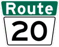 Route&nbsp;20 marker