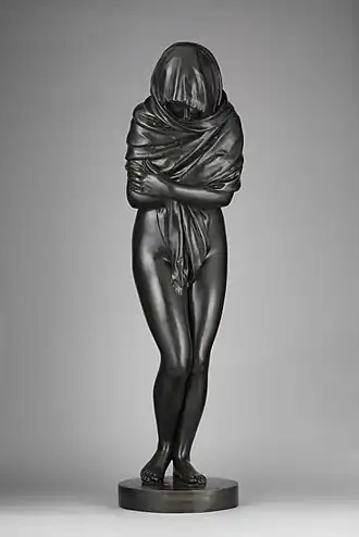 Winter; by Jean-Antoine Houdon; 1787; bronze; 143.5 x 39.1 x 50.5&nbsp;cm, height of the pedestal: 86.4&nbsp;cm; Metropolitan Museum of Art