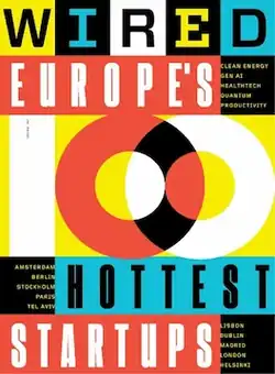 Cover of Wired UK magazine titled Europe's 100 Hottest Startups